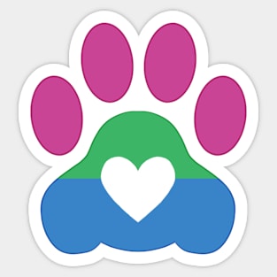 Pride Paw: Polysexual Pride Sticker